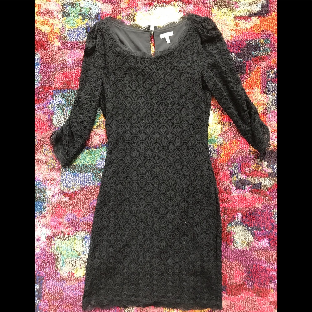 Joie black lace dress